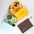[I-BYEOL Friends] Lunch box, Yellow _ Infant, Toddler Lunch box, Divided Lunch box, Microwave Dishwasher Safe, BPA Free _ Made in KOREA